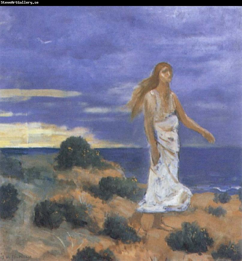 Pierre Puvis de Chavannes Woman on the Beach